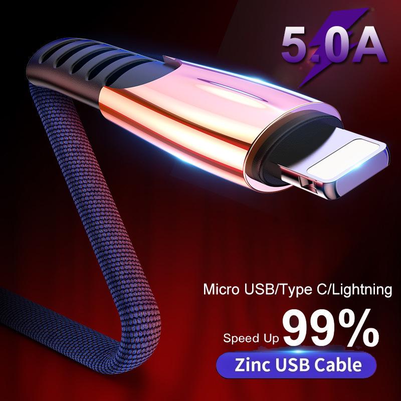 1M 5A Быстрая зарядка Type-C Micro USB iPhone/Android Data Cable для iPhone/Huawei/Samsung Charger
1M 5A Быстрая зарядка Type-C Micro USB iPhone/Android Data Cable для iPhone/Huawei/Samsung Charger
