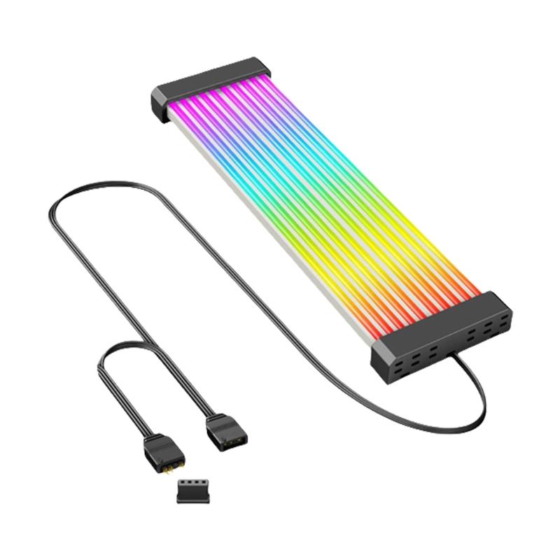 Flexible Silicone 8Pin GPU Power Cable ARGB Lighting Strips 5V3Pin Addressable Syncing For Gaming PC Case Accessories
Flexible Silicone 8Pin GPU Power Cable ARGB Lighting Strips 5V3Pin Addressable Syncing For Gaming PC Case Accessories