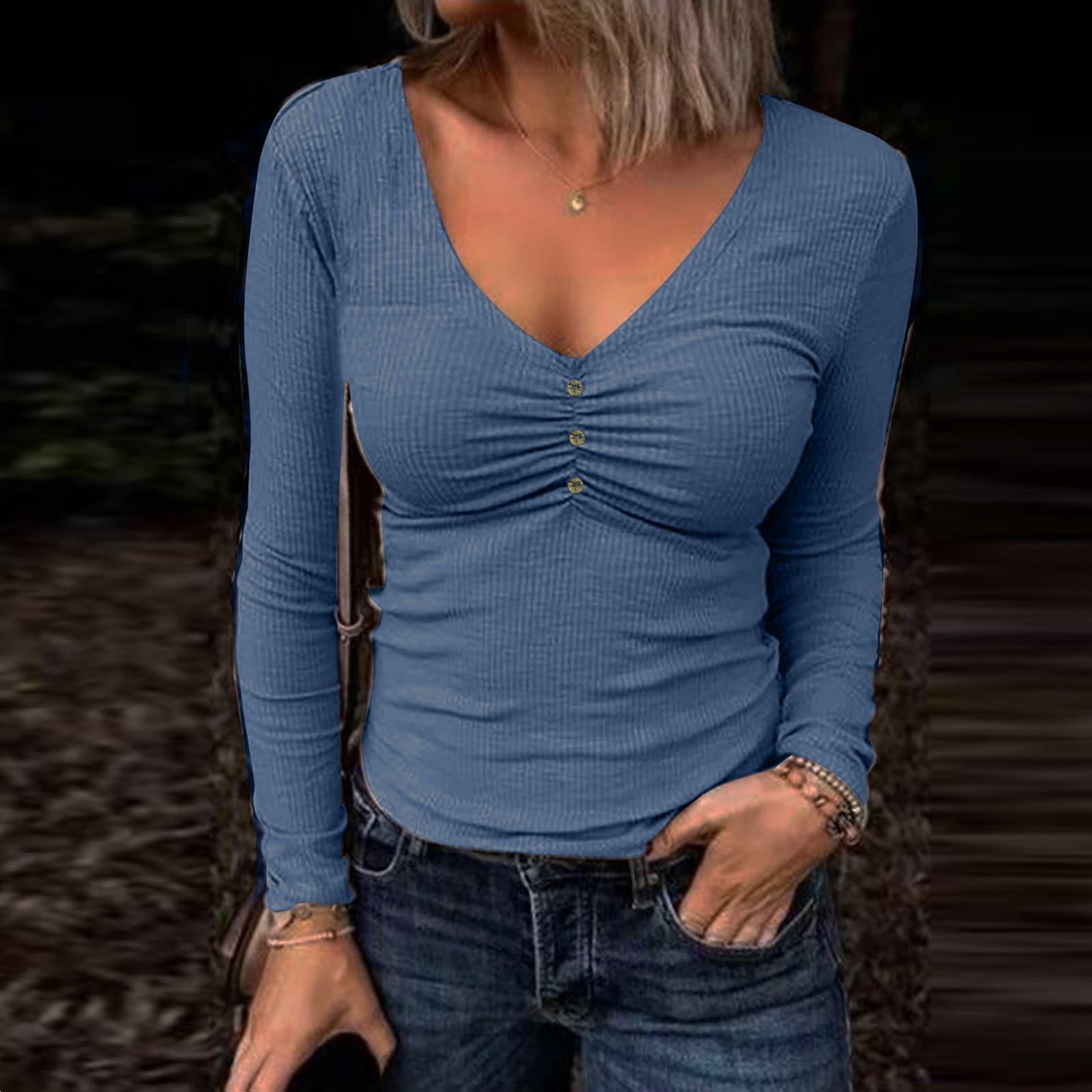 Женская повседневная однотонная полосатая однотонная приталенная футболка с v-образным вырезом и длинным рукавом XL небесно-голубой
Женская повседневная однотонная полосатая однотонная приталенная футболка с v-образным вырезом и длинным рукавом XL небесно-голубой