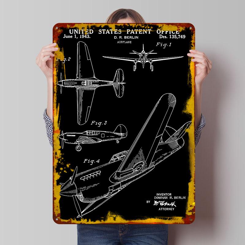 Airplane Patent Metal Poster Customized Wall Art Retro Vintage Tinplate Signs for Office Decoration Room Garage Decorations Home 7.9x11.8In(20x30cm)
Airplane Patent Metal Poster Customized Wall Art Retro Vintage Tinplate Signs for Office Decoration Room Garage Decorations Home 7.9x11.8In(20x30cm)