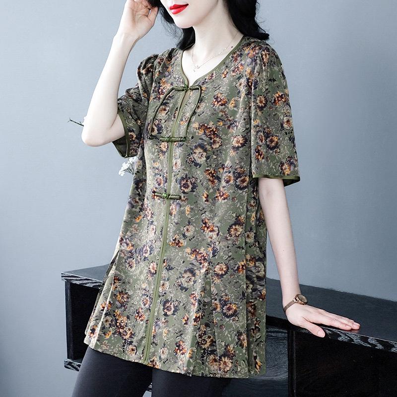 2025 Summer Plus Size Chiffon Shirt for Middle-Aged Women – Chinese Print, Casual Fit L (Recommended for 50-60 kg)
2025 Summer Plus Size Chiffon Shirt for Middle-Aged Women – Chinese Print, Casual Fit L (Recommended for 50-60 kg)