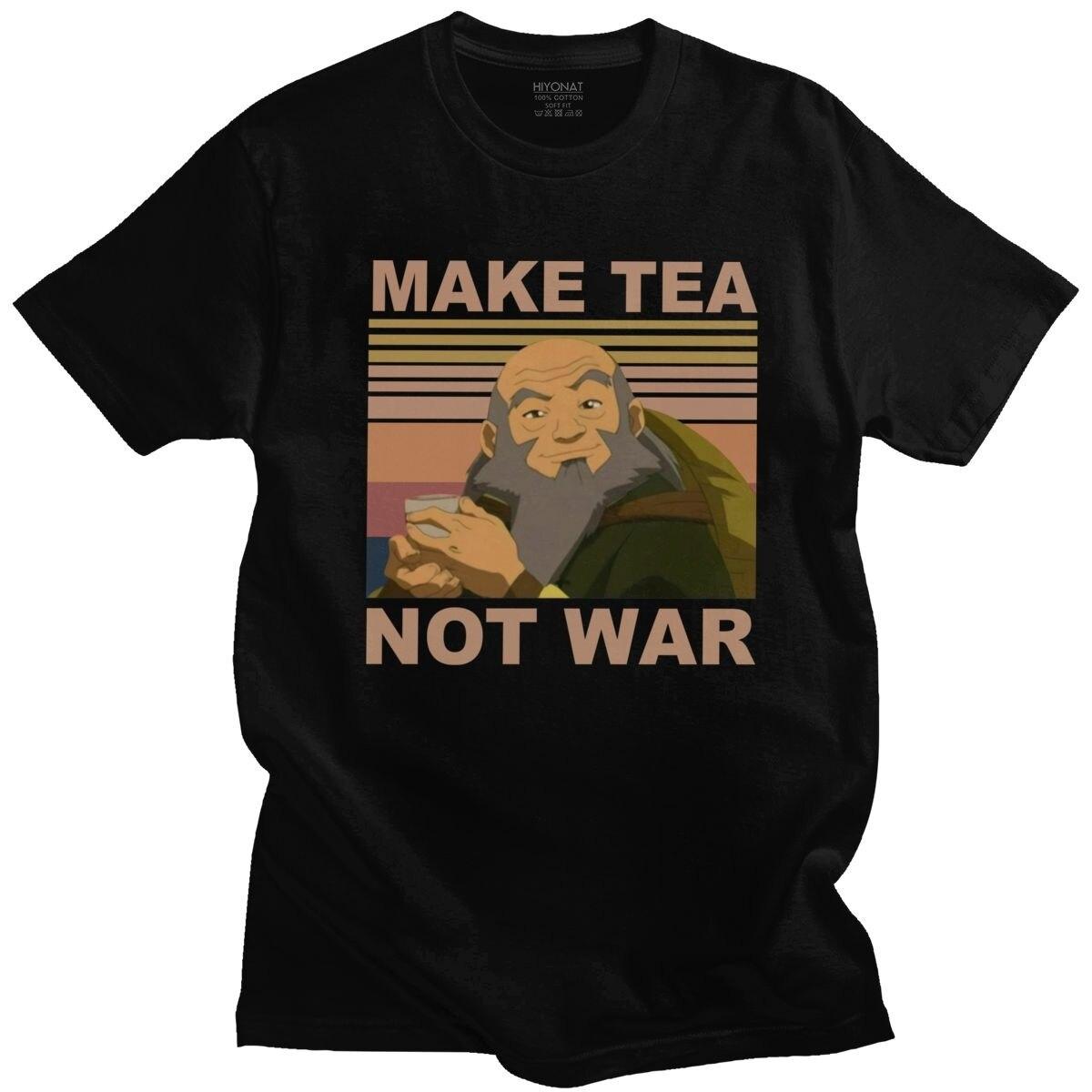Iroh Make Tea Not War Avatar Последняя футболка Airbender Мужчины с коротким рукавом Футболка Aang Футболка Хлопок Футболка Одежда
Iroh Make Tea Not War Avatar Последняя футболка Airbender Мужчины с коротким рукавом Футболка Aang Футболка Хлопок Футболка Одежда