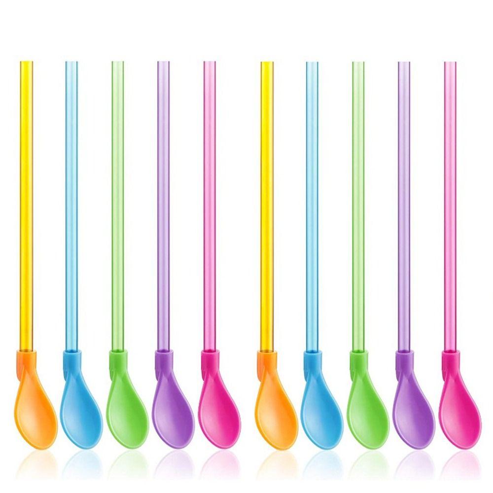10pcs Plastic Spoon Straws Detachable Snow Cone Spoon Kitchen Utensil Stirring Coffee Spoon Milkshake Straws for Ice Cream
10pcs Plastic Spoon Straws Detachable Snow Cone Spoon Kitchen Utensil Stirring Coffee Spoon Milkshake Straws for Ice Cream