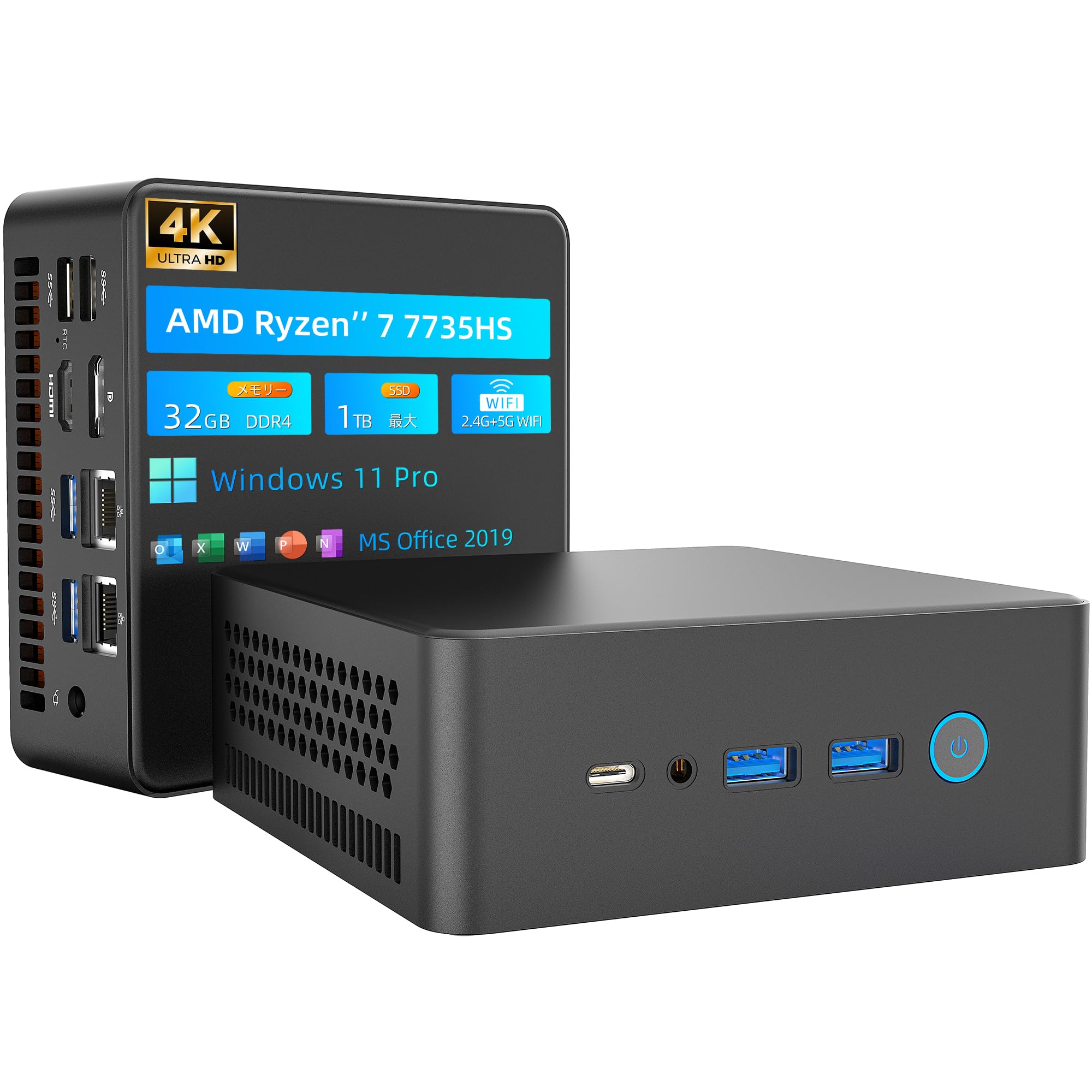 Mini PC AMD Ryzen 7 Radeon 680M Max DDR5 32GB High Speed NVMe SSD 1TB Windows 11 office 2019 Small PC Display Output VETESA Mini PC 7735HS/AMD (8C/16T
Mini PC AMD Ryzen 7 Radeon 680M Max DDR5 32GB High Speed NVMe SSD 1TB Windows 11 office 2019 Small PC Display Output VETESA Mini PC 7735HS/AMD (8C/16T