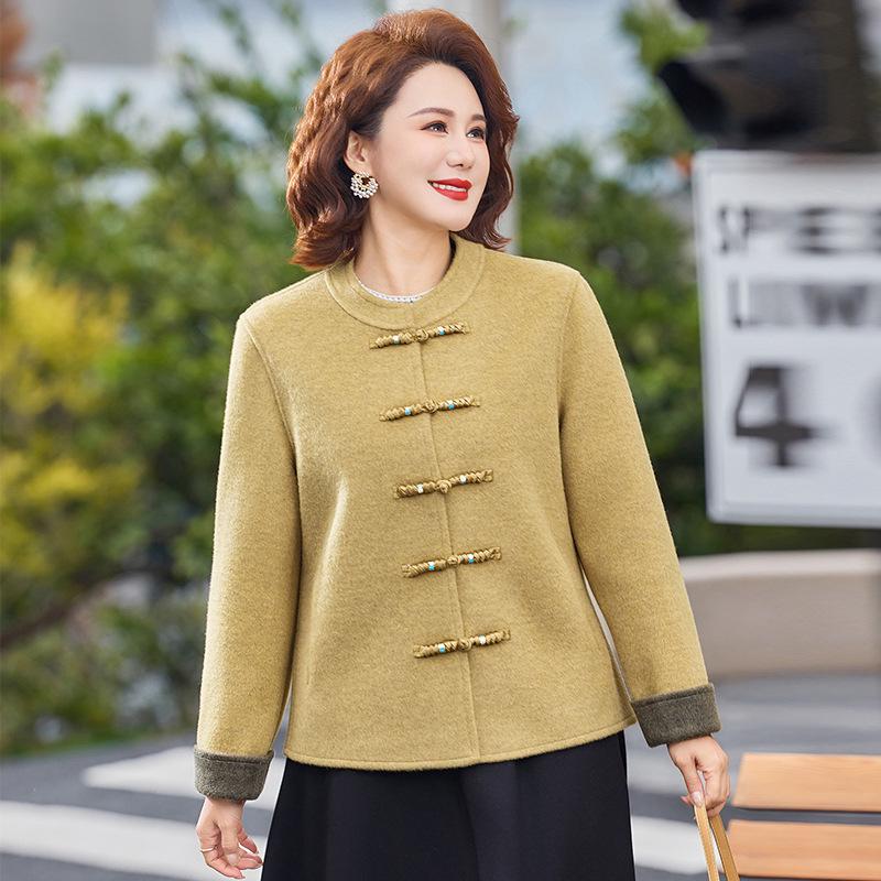 Stylish Chinese Retro Woolen Coat for Middle-Aged and Elderly Women (40-60) - Spring/Autumn National Style 3XL (125-140 lbs)
Stylish Chinese Retro Woolen Coat for Middle-Aged and Elderly Women (40-60) - Spring/Autumn National Style 3XL (125-140 lbs)