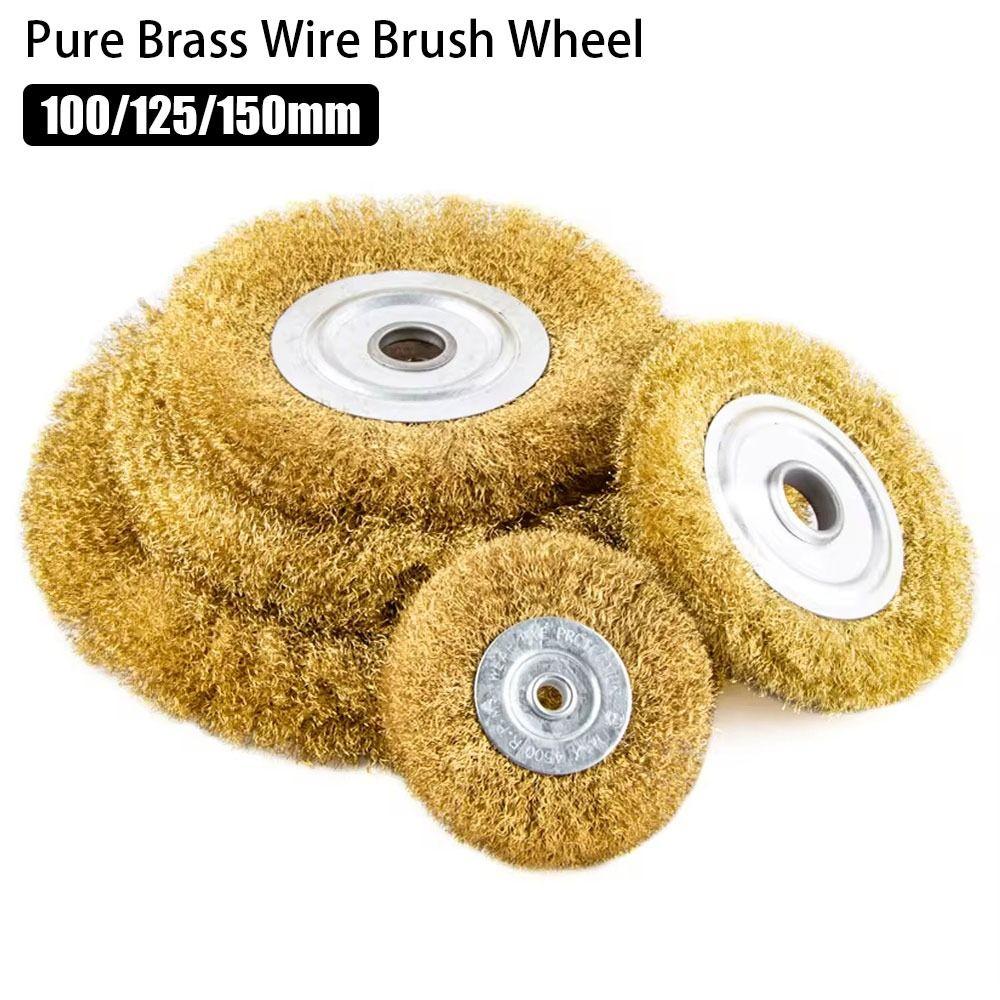 1Pcs Flat Type Pure Brass Brush Brass Wire Wheel Brush For Metal Derust Wood Deburring 100mm
1Pcs Flat Type Pure Brass Brush Brass Wire Wheel Brush For Metal Derust Wood Deburring 100mm