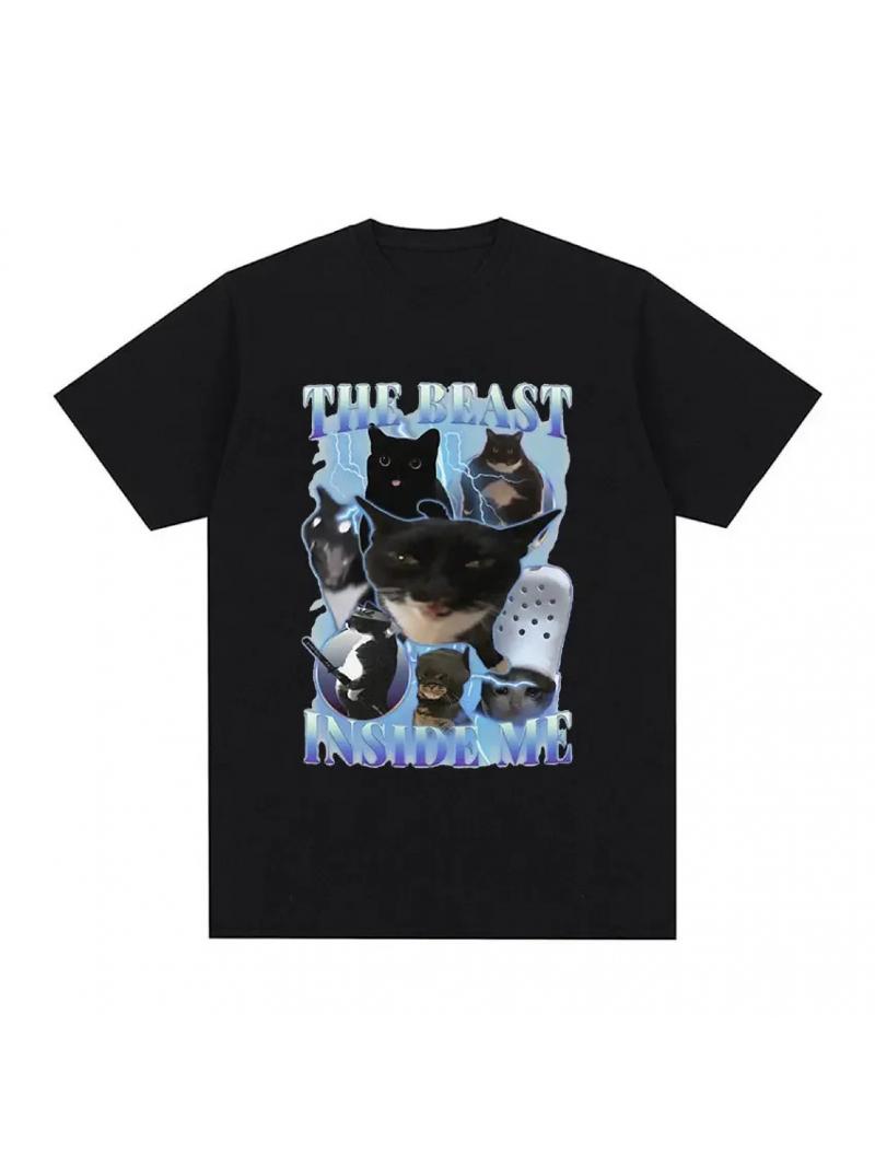 Funny cat meme Tshirt for Unisex and Women My Inner Beast oversized Harajuku street style loose casual shirt S
Funny cat meme Tshirt for Unisex and Women My Inner Beast oversized Harajuku street style loose casual shirt S
