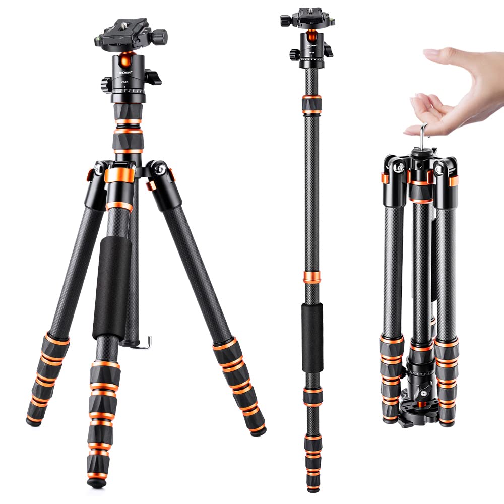 Concept Tripod Carbon Ultra Light Compact 5 Tiers Total Height 153cm Adjustable Monopod Free Head Nut Lock Travel Tripod SLR Camera B210 Direct K&F
Concept Tripod Carbon Ultra Light Compact 5 Tiers Total Height 153cm Adjustable Monopod Free Head Nut Lock Travel Tripod SLR Camera B210 Direct K&F