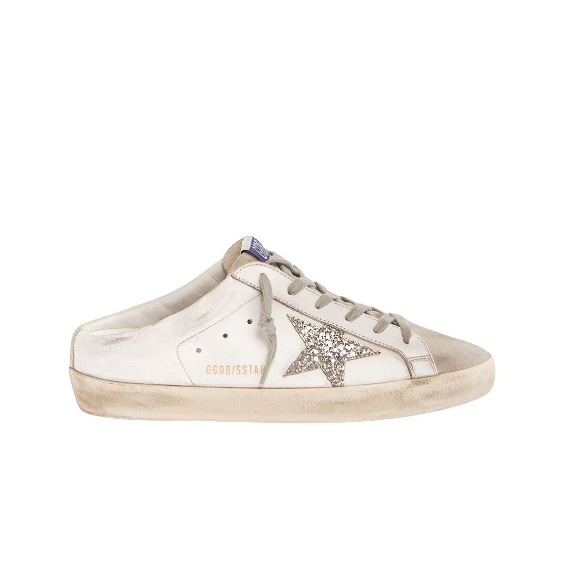 (в) Golden Goose Superstar Сабо Кожа Замша Серебряный Глиттер Звезда Белый Серый 38W
(в) Golden Goose Superstar Сабо Кожа Замша Серебряный Глиттер Звезда Белый Серый 38W