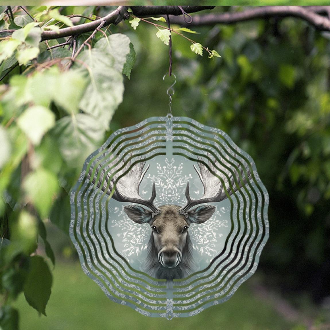 10 Inch Metal Wind Spinner Outdoor Garden Decor with 360 Rotating Hook Artistic Deer Snowflake Leaf Design for Patio Yard All Season 01A
10 Inch Metal Wind Spinner Outdoor Garden Decor with 360 Rotating Hook Artistic Deer Snowflake Leaf Design for Patio Yard All Season 01A