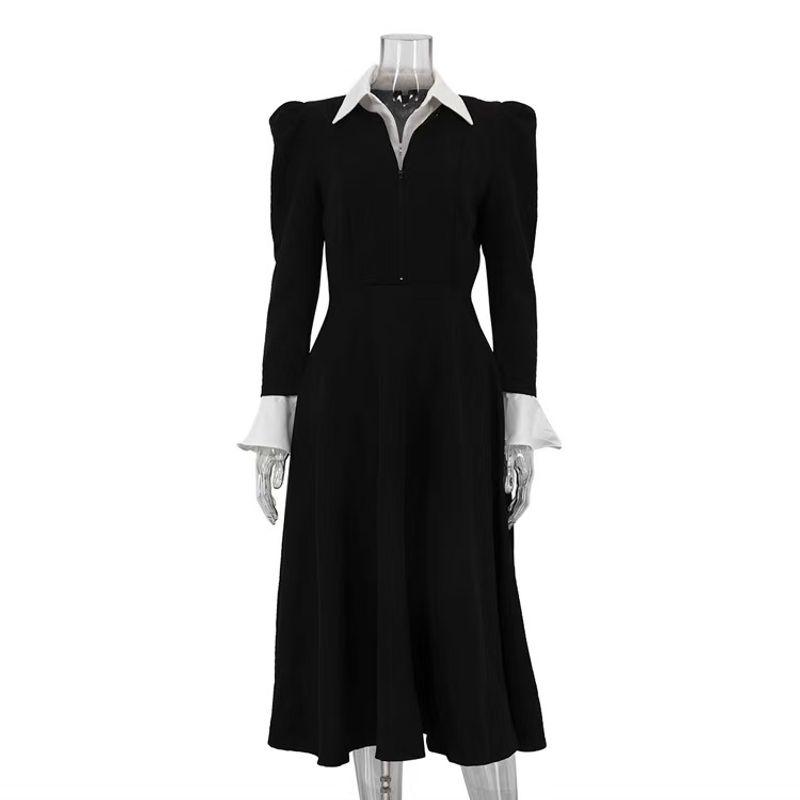 New Arrival French Black and White Patchwork Fake Two-Piece Dress Black and White Patchwork Dress Black L
New Arrival French Black and White Patchwork Fake Two-Piece Dress Black and White Patchwork Dress Black L