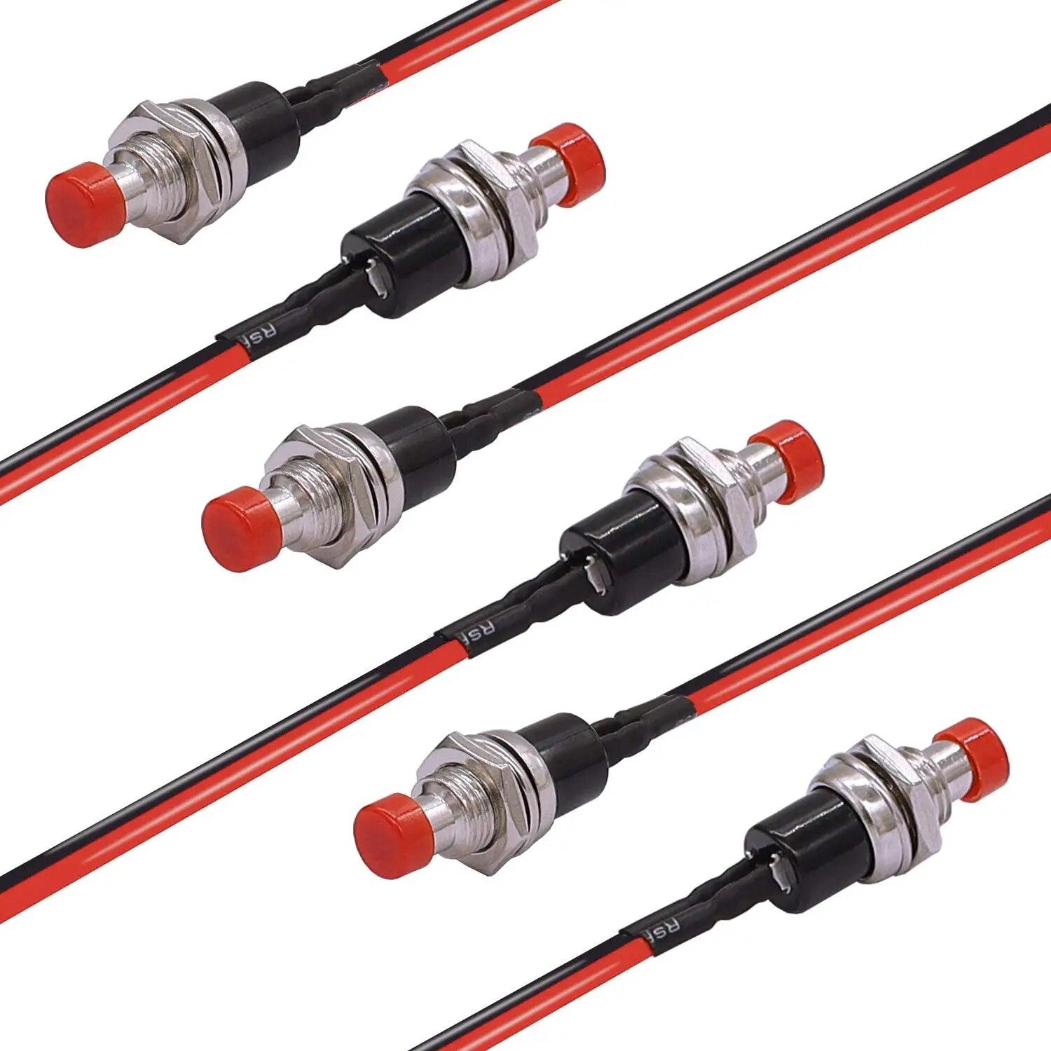 6 шт. 1 A 250 В змінного струму, 2 контакти SPST, 6 кольорів, нормально відкритий міні-кнопковий перемикач із попередньо припаяними дротами
6 шт. 1 A 250 В змінного струму, 2 контакти SPST, 6 кольорів, нормально відкритий міні-кнопковий перемикач із попередньо припаяними дротами