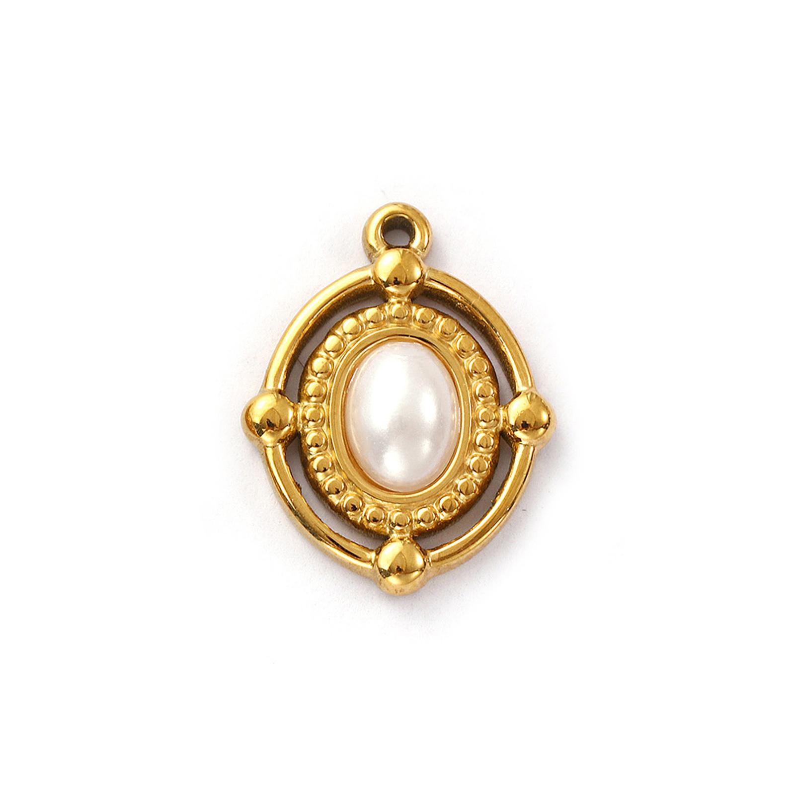 2 PCs 304 Stainless Steel Charms 18K Gold Plated White Acrylic Imitation Pearl Pendants For DIY Necklace Bracelet Jewelry Making
2 PCs 304 Stainless Steel Charms 18K Gold Plated White Acrylic Imitation Pearl Pendants For DIY Necklace Bracelet Jewelry Making