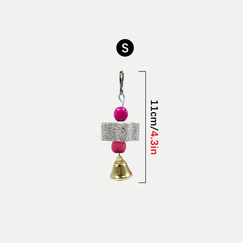 Bird Cage Toy Mineral Molar Stone Chewing Toy Flower Shape Hanging Type with Bells Sounding Toy for Parrot Bird Accessories
Bird Cage Toy Mineral Molar Stone Chewing Toy Flower Shape Hanging Type with Bells Sounding Toy for Parrot Bird Accessories