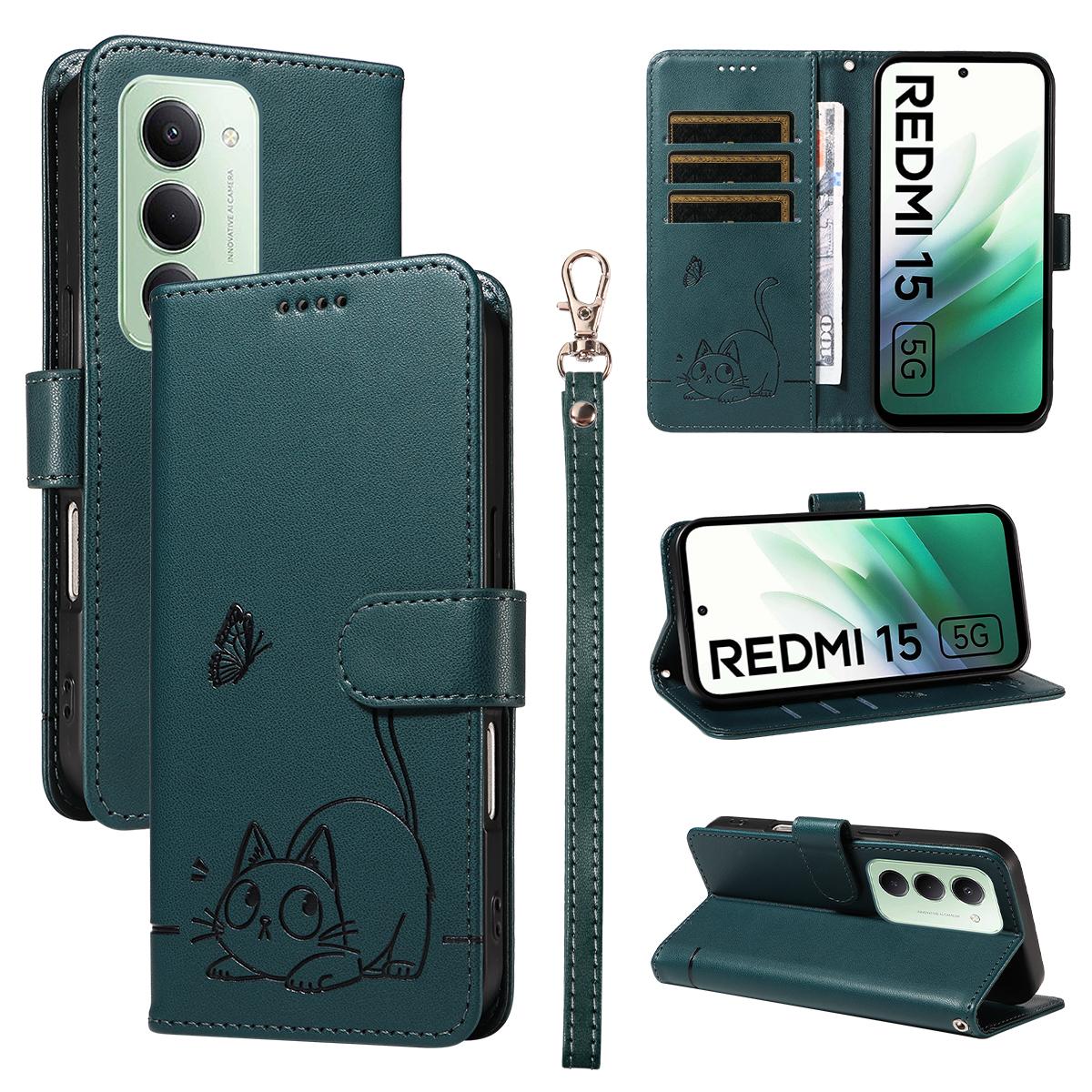 Для Xiaomi Redmi 15 5G (Глобальний) (169мм) Чохол Шкіряний Чохол для Телефону з Тисненням Візерунка Кішки та Ремінцем на Зап ястя
Для Xiaomi Redmi 15 5G (Глобальний) (169мм) Чохол Шкіряний Чохол для Телефону з Тисненням Візерунка Кішки та Ремінцем на Зап ястя