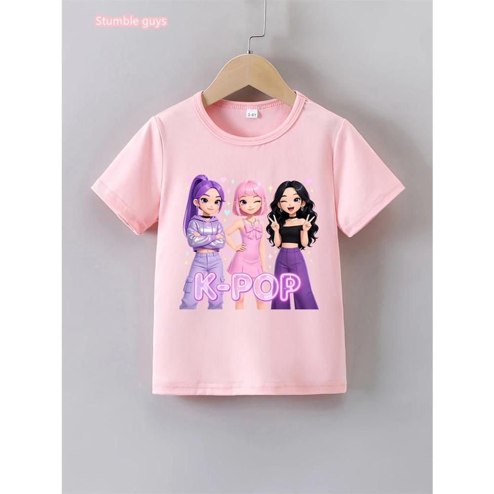 Summer Casual Kids Kpop T-Shirt Cute Anime Print Short Sleeve Anime Clothes Soft Cartton Tee Tops For Girls Daily Outdoor Wear 100
Summer Casual Kids Kpop T-Shirt Cute Anime Print Short Sleeve Anime Clothes Soft Cartton Tee Tops For Girls Daily Outdoor Wear 100