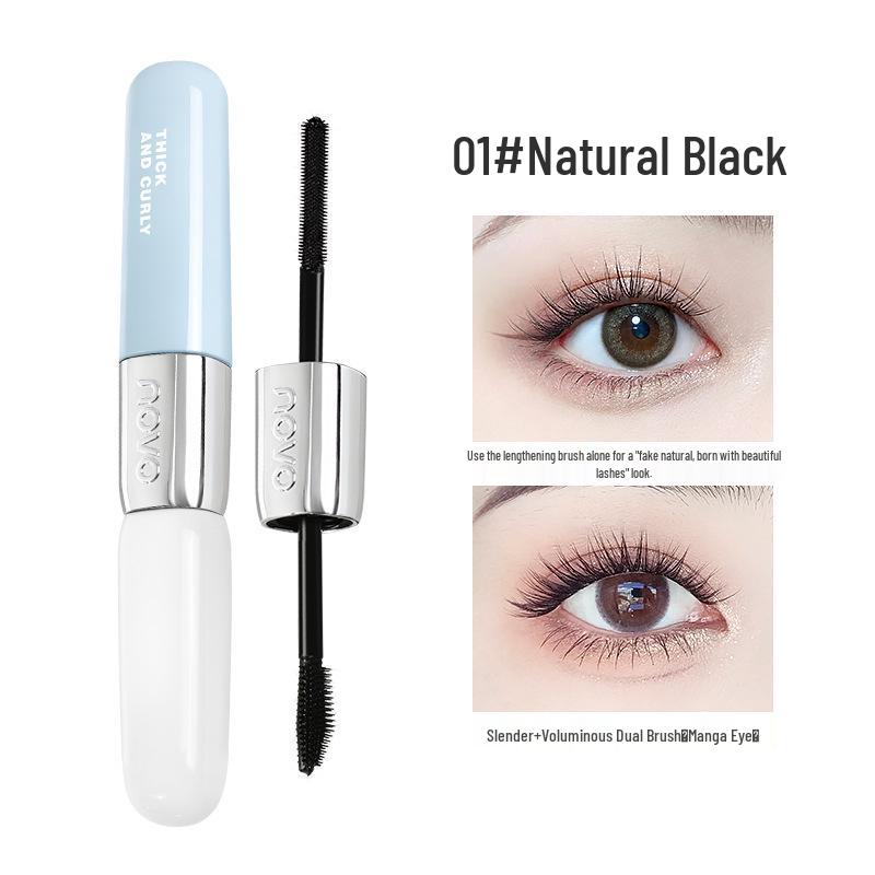 Novo Feather Lashes Double-Ended Waterproof Lengthening & Thickening Mascara for Long-Lasting, Smudge-Proof, Defined, Curled Lashes. чорний/природний
Novo Feather Lashes Double-Ended Waterproof Lengthening & Thickening Mascara for Long-Lasting, Smudge-Proof, Defined, Curled Lashes. чорний/природний