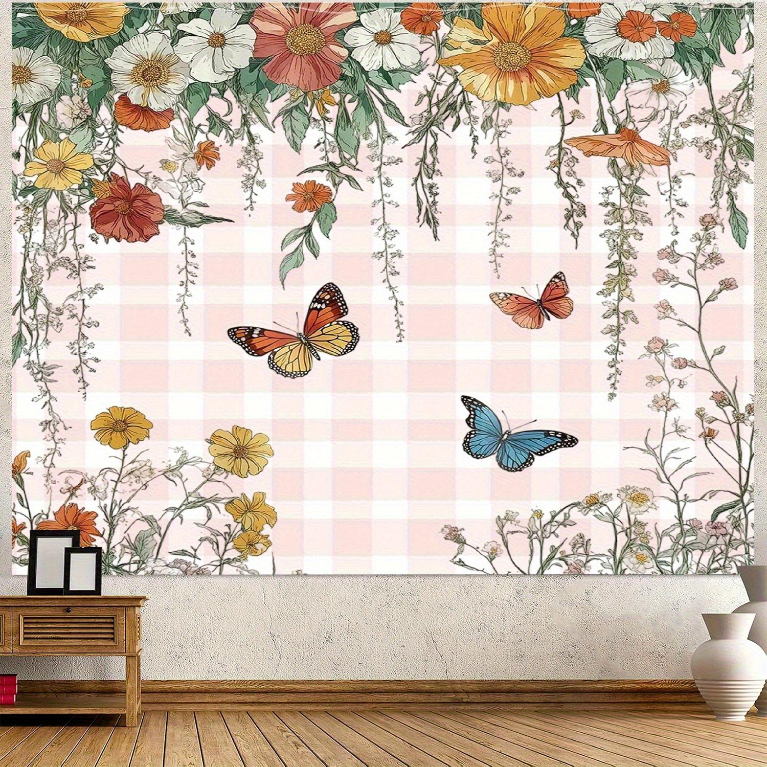 1pc Colorful Floral Butterflies Pink Grid Pattern Tapestry Wall Hanging Peach Light Beige Fabric Wrinkle Fade Resistant 74x94cm(29x37in)
1pc Colorful Floral Butterflies Pink Grid Pattern Tapestry Wall Hanging Peach Light Beige Fabric Wrinkle Fade Resistant 74x94cm(29x37in)