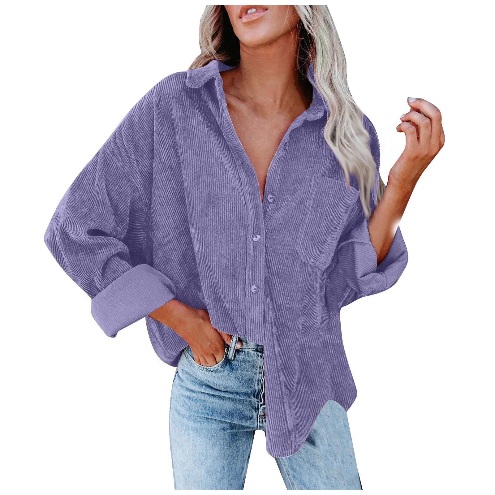 Women s And Winter Shirts Women s Solid Color Lapel Loose Casual Jacket M фіолетовий
Women s And Winter Shirts Women s Solid Color Lapel Loose Casual Jacket M фіолетовий