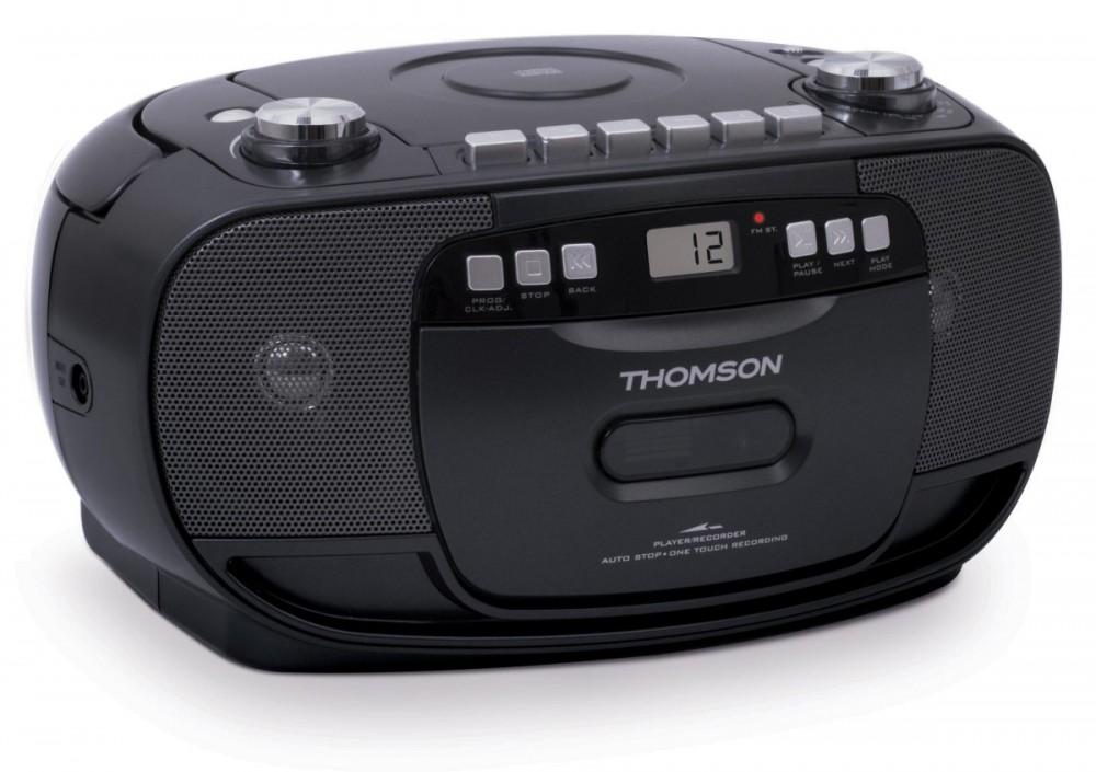 Радіомагнітофон Thomson RK200CD портативний CD / касетний програвач з радіо FM / AM, Thomson чорний
Радіомагнітофон Thomson RK200CD портативний CD / касетний програвач з радіо FM / AM, Thomson чорний