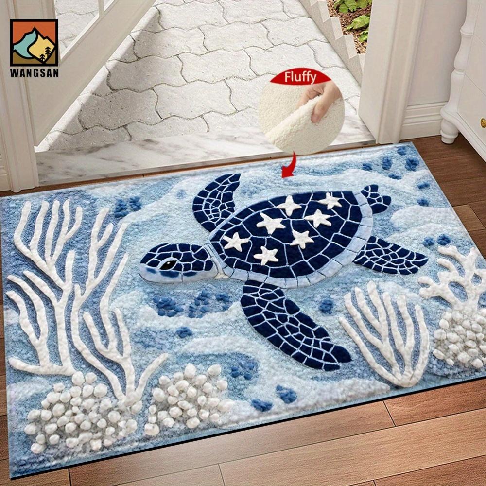 Sea Turtle Ocean Print Bath Mat Non Slip Washable Bathroom Rug Blue White Marine Decor Kitchen Entryway Floor Mat 1PC 40x60cm
Sea Turtle Ocean Print Bath Mat Non Slip Washable Bathroom Rug Blue White Marine Decor Kitchen Entryway Floor Mat 1PC 40x60cm
