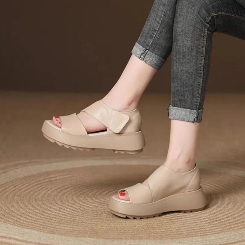 Модные женские летние сандалии на платформе, танкетки, римские сандалии, женские сандалии на липучках, ретро-обувь из искусственной кожи, тренд 2024 года 40 коричневый
Модные женские летние сандалии на платформе, танкетки, римские сандалии, женские сандалии на липучках, ретро-обувь из искусственной кожи, тренд 2024 года 40 коричневый