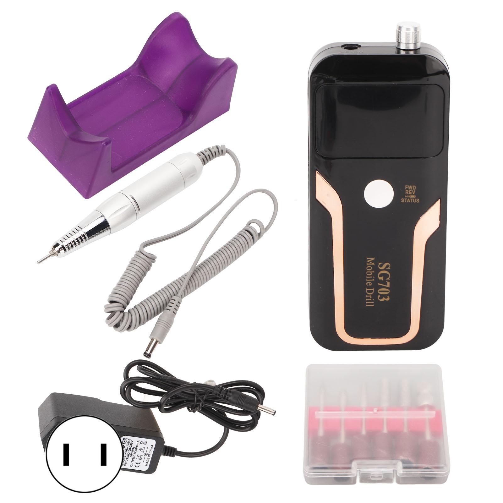 Electric Nail File Set Rechargeable Professional Portable 35000rpm Nail Grinding Tool Set 100‑240V EU Plug
Electric Nail File Set Rechargeable Professional Portable 35000rpm Nail Grinding Tool Set 100‑240V EU Plug