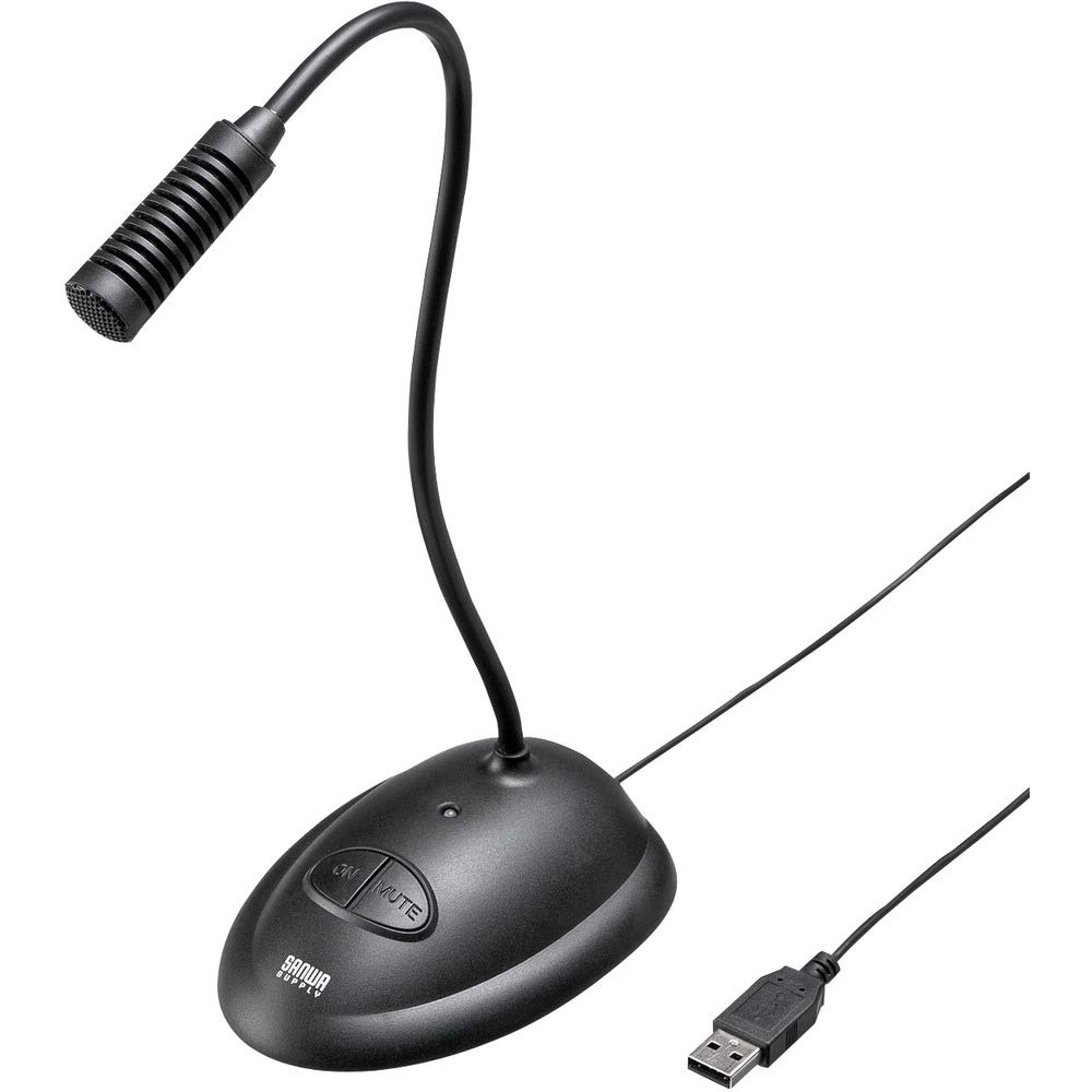 Sanwa Supply USB Microphone, Unidirectional, Flexible Arm, MM-MCUSB25
Sanwa Supply USB Microphone, Unidirectional, Flexible Arm, MM-MCUSB25