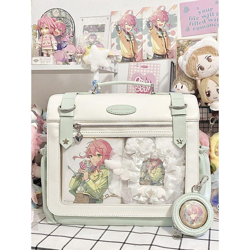 Banana s Original Chuangxing Shoulder Pain Bag Soft Girl Cute Student Transparent Big Food Japan fashion Tie Plate Two-Dimensional Backpack Mint Green presents pvc tie board
Banana s Original Chuangxing Shoulder Pain Bag Soft Girl Cute Student Transparent Big Food Japan fashion Tie Plate Two-Dimensional Backpack Mint Green presents pvc tie board