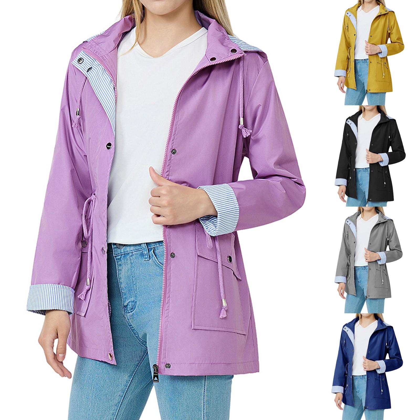 Womens Raincoats With Hood Lightweight Outdoor Hooded Waterproof Windbreaker Solid Trench Coat Jacket Plus Size XL жовтий
Womens Raincoats With Hood Lightweight Outdoor Hooded Waterproof Windbreaker Solid Trench Coat Jacket Plus Size XL жовтий
