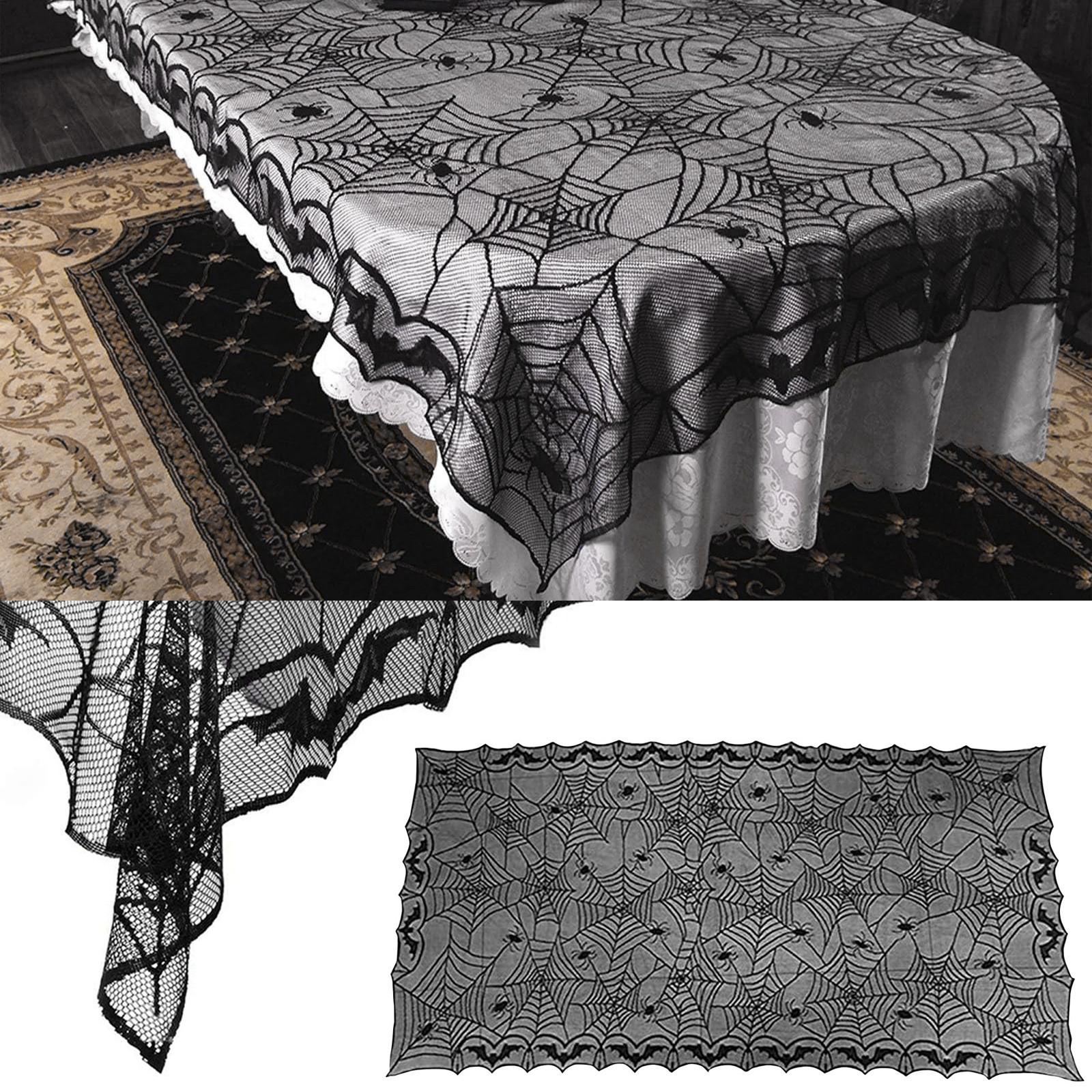 Halloween Tablecloth Lace Spider Web Design Bat Pattern Table Cover for Party Decoration 122x244cm Rectangular Tablecloth One Size чорний
Halloween Tablecloth Lace Spider Web Design Bat Pattern Table Cover for Party Decoration 122x244cm Rectangular Tablecloth One Size чорний