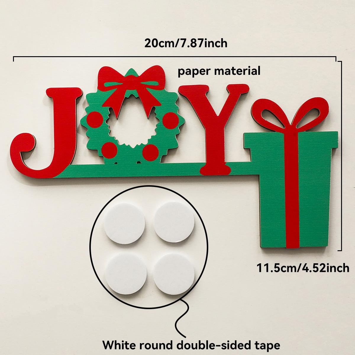 Christmas JOY Door Topper Decor, Red and Green Wreath & Gift Box Design, Festive Hanging Ornament for Home, Door & Office Gift
Christmas JOY Door Topper Decor, Red and Green Wreath & Gift Box Design, Festive Hanging Ornament for Home, Door & Office Gift