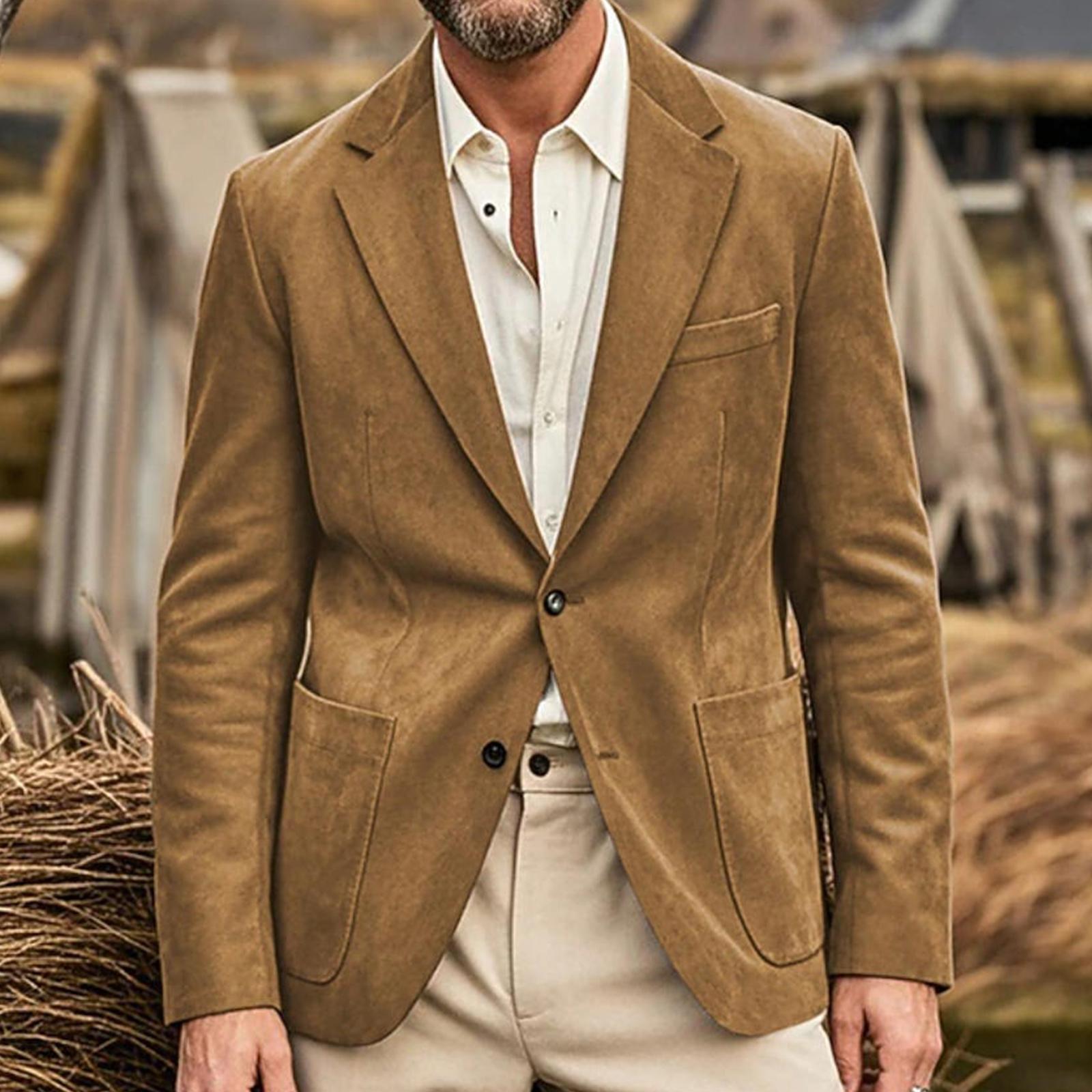 Men Suede-Like Casual Blazer Jacket Lightweight Soft Fabric Relaxed Fit Stylish Design Suitable for Various Occasions M хаки
Men Suede-Like Casual Blazer Jacket Lightweight Soft Fabric Relaxed Fit Stylish Design Suitable for Various Occasions M хаки