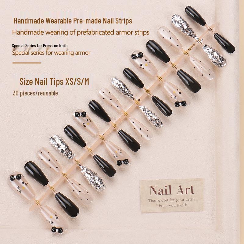 Xiaohongshu Autumn/Winter Glitter Cat Eye Handmade Nail Art - 30 Pre-Made Strips Glue Type
Xiaohongshu Autumn/Winter Glitter Cat Eye Handmade Nail Art - 30 Pre-Made Strips Glue Type