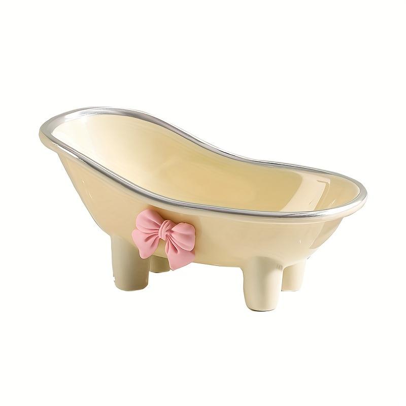 1pc Mini Bathtub-Shaped Soap Dish Charming Bathroom Accessory with Decorative Pink Bow. Light Grey
1pc Mini Bathtub-Shaped Soap Dish Charming Bathroom Accessory with Decorative Pink Bow. Light Grey