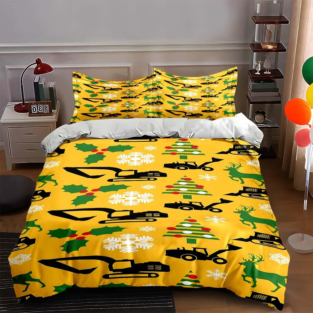 Excavators Christmas Pattern Bedding Duvet cover sets Duvet covers Pillowcases gifts (1 * Duvet Cover 2 * Pillowcases, without duvet insert) 135x200cm
Excavators Christmas Pattern Bedding Duvet cover sets Duvet covers Pillowcases gifts (1 * Duvet Cover 2 * Pillowcases, without duvet insert) 135x200cm