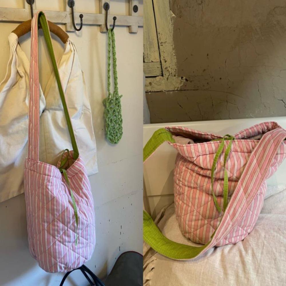 Cotton Checkered Crossbody Bag Printing Fashion Shopping Bag Striped Contrasting Shoulder Bag
Cotton Checkered Crossbody Bag Printing Fashion Shopping Bag Striped Contrasting Shoulder Bag