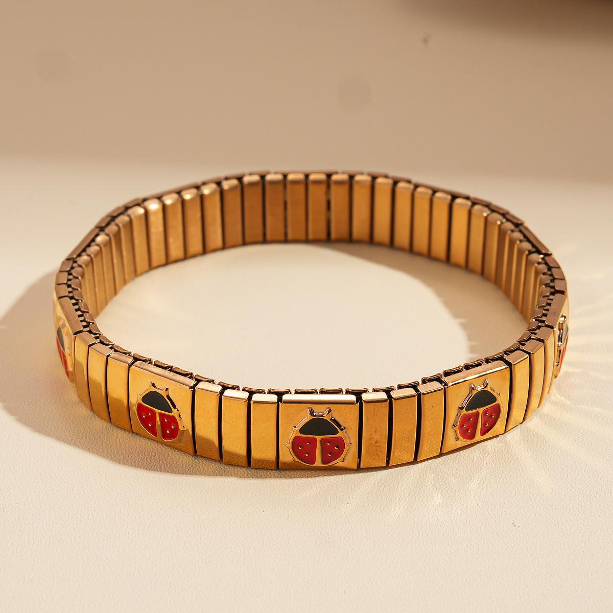 Браслет из нержавеющей стали с эмалью в виде божьей коровки и вишни - Стильный, Универсальный Нишевый Дизайн
Браслет из нержавеющей стали с эмалью в виде божьей коровки и вишни - Стильный, Универсальный Нишевый Дизайн