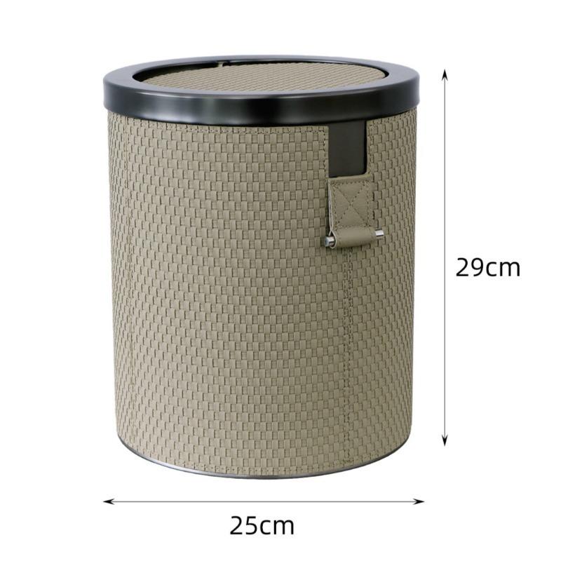 Shake Top Type Trash Can Leather Litter Bins Large Capacity Kitchen Dustbin Luxury Garbage Cans with Lid Household Accessories
Shake Top Type Trash Can Leather Litter Bins Large Capacity Kitchen Dustbin Luxury Garbage Cans with Lid Household Accessories