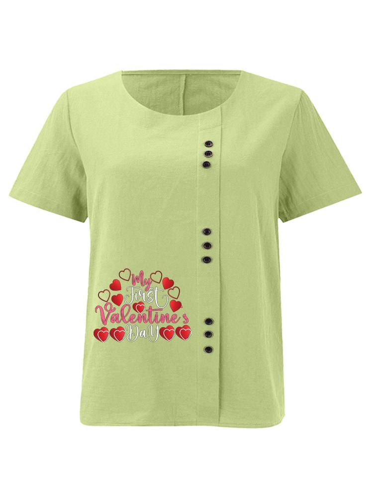 Women s Fashion Rose Red Love Letter Print Shot Sleeve T-shirt Loose Cotton Shirt Casual Loose Summer Blouse Tops Plus Size 5XL зелений
Women s Fashion Rose Red Love Letter Print Shot Sleeve T-shirt Loose Cotton Shirt Casual Loose Summer Blouse Tops Plus Size 5XL зелений