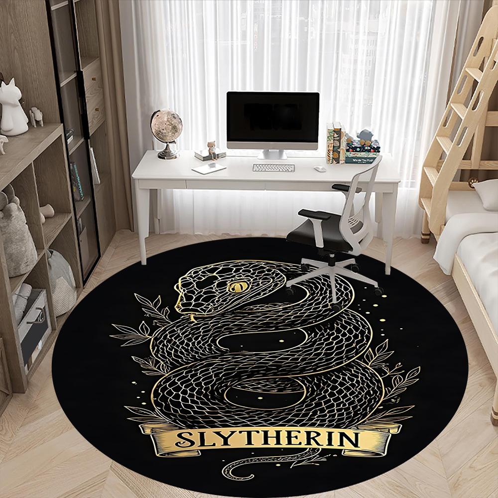 1PC Slytherin Snake Crest Office Round Rug, Non-slip, Soft and Durable Office Rug for Interior Decoration, Perfect for Office yy250915080 80cm by 80cm
1PC Slytherin Snake Crest Office Round Rug, Non-slip, Soft and Durable Office Rug for Interior Decoration, Perfect for Office yy250915080 80cm by 80cm