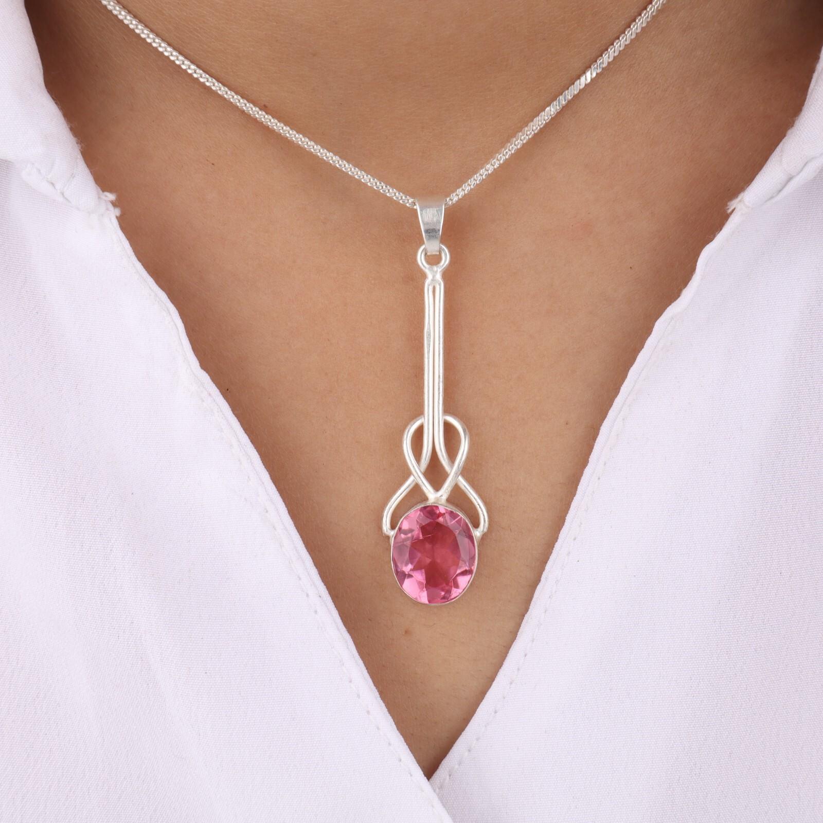 Pink Tourmaline Gemstone 925 Sterling Silver Jewelry Handmade Chain Pendant1.79 PP-60-10
Pink Tourmaline Gemstone 925 Sterling Silver Jewelry Handmade Chain Pendant1.79 PP-60-10