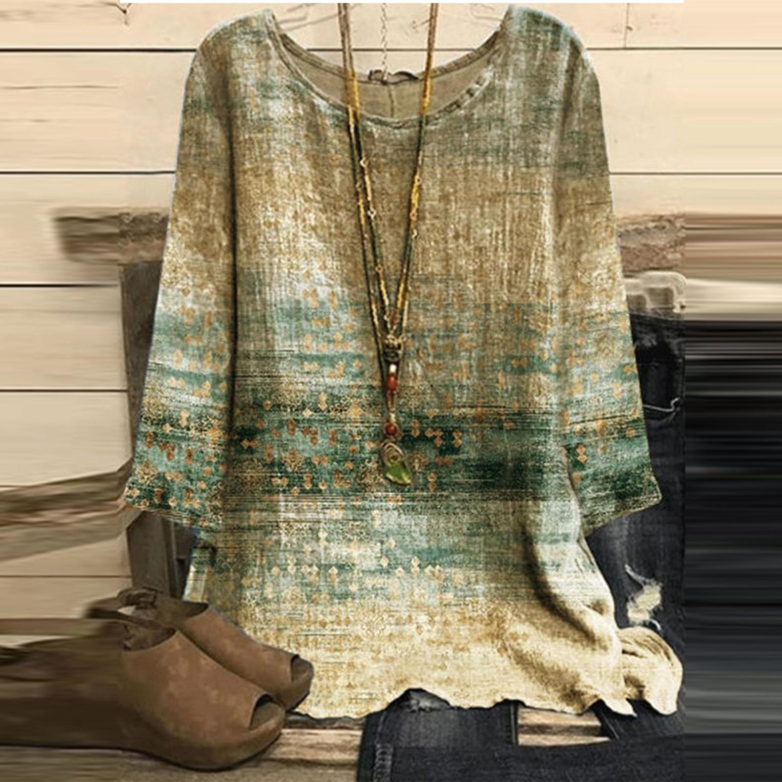 Модная женская футболка с круглым вырезом и принтом, повседневные свободные винтажные пуловеры, топы XL жёлтый
Модная женская футболка с круглым вырезом и принтом, повседневные свободные винтажные пуловеры, топы XL жёлтый