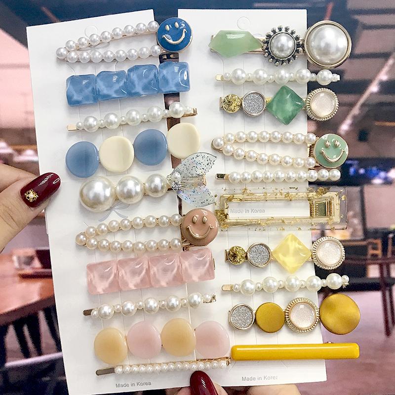 5Pcs/Set Fashion Smiley Pearl Hair Clip For Women Girl Geometric Acetate Barrettes Hairpin Headwear Hair Accessories Trendy
5Pcs/Set Fashion Smiley Pearl Hair Clip For Women Girl Geometric Acetate Barrettes Hairpin Headwear Hair Accessories Trendy