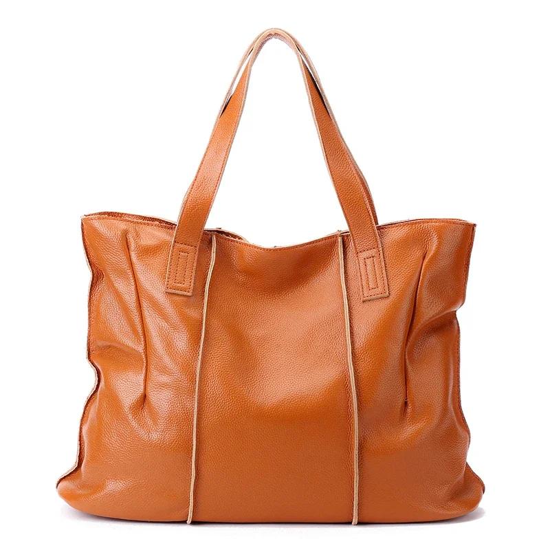 New Women s Cowhide Genuine Leather Luxury Bag Ladies Casual Real Leather Shoulder Bags for Lady Female Fashi Shoulder Handbag 44x14x30cm коричневый
New Women s Cowhide Genuine Leather Luxury Bag Ladies Casual Real Leather Shoulder Bags for Lady Female Fashi Shoulder Handbag 44x14x30cm коричневый