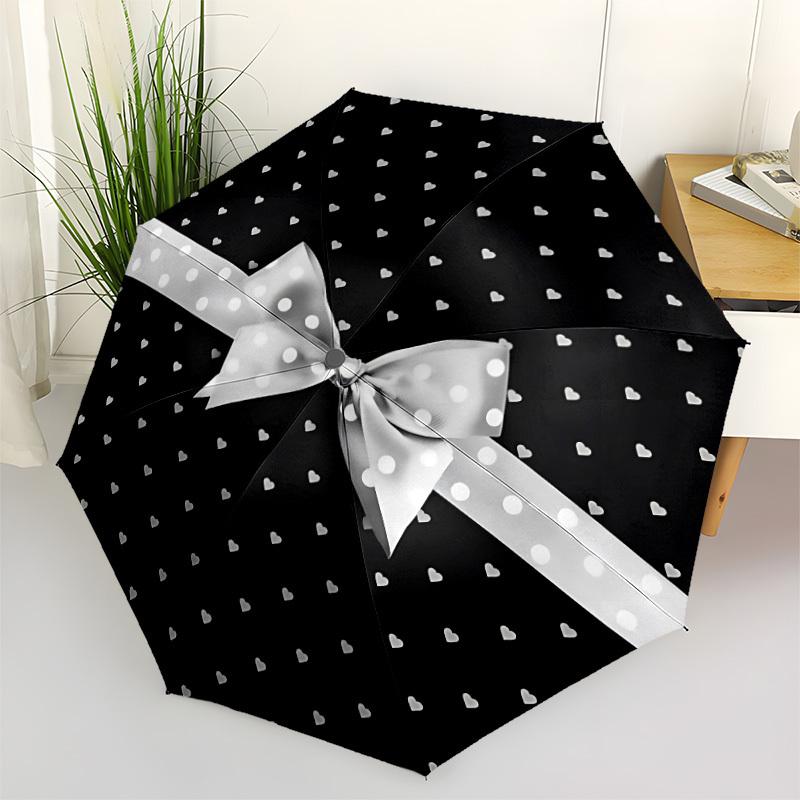 1pc Heart-patterned Ribbon Automatic Opening and Closing Folding Umbrella with 8 Iron Ribs - Portable, Foldable for Travel yy251124152
1pc Heart-patterned Ribbon Automatic Opening and Closing Folding Umbrella with 8 Iron Ribs - Portable, Foldable for Travel yy251124152