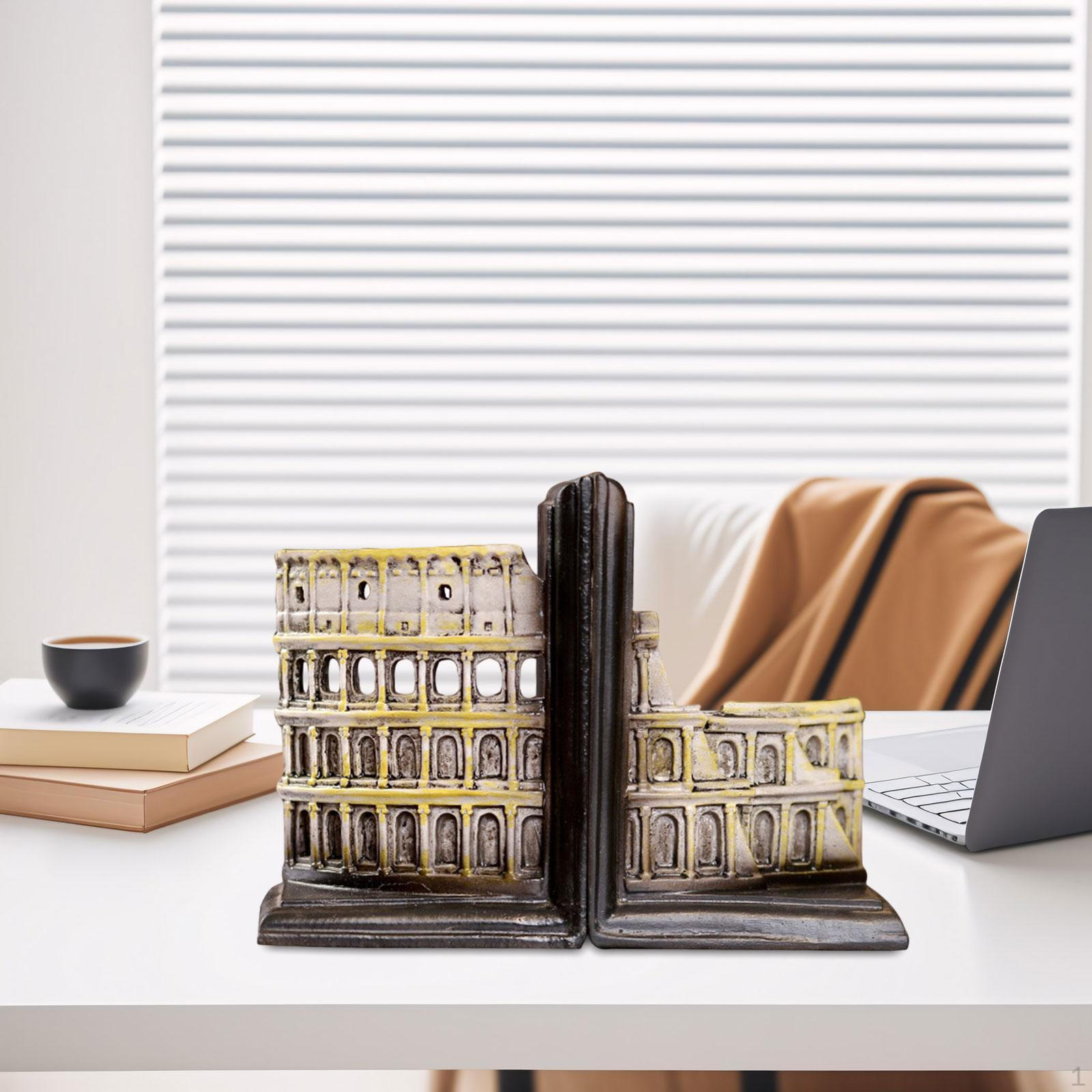 2Pcs Decorative Bookends, Resin Book Ends Desk Home Stoppers Bookends of The Colosseum for
2Pcs Decorative Bookends, Resin Book Ends Desk Home Stoppers Bookends of The Colosseum for