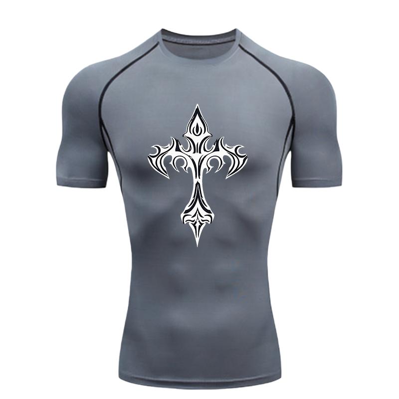 Cross Pattern Men s Sports T-shirt Training Fitness Compression Quick Dry Short Sleeve T-Shirt Rashgard Athletic Tees XXXL
Cross Pattern Men s Sports T-shirt Training Fitness Compression Quick Dry Short Sleeve T-Shirt Rashgard Athletic Tees XXXL