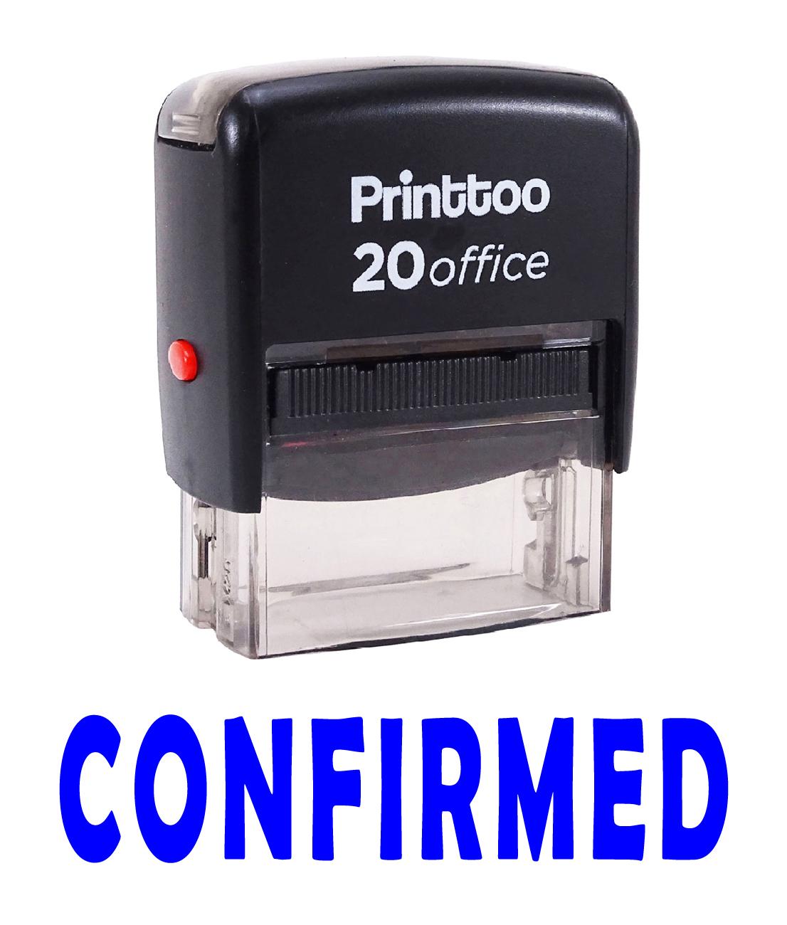 Printtoo CONFIRMED Self Inking Rubber Stamp Office Stationary Custom 14 mm x 38 mm (Approx) синій
Printtoo CONFIRMED Self Inking Rubber Stamp Office Stationary Custom 14 mm x 38 mm (Approx) синій