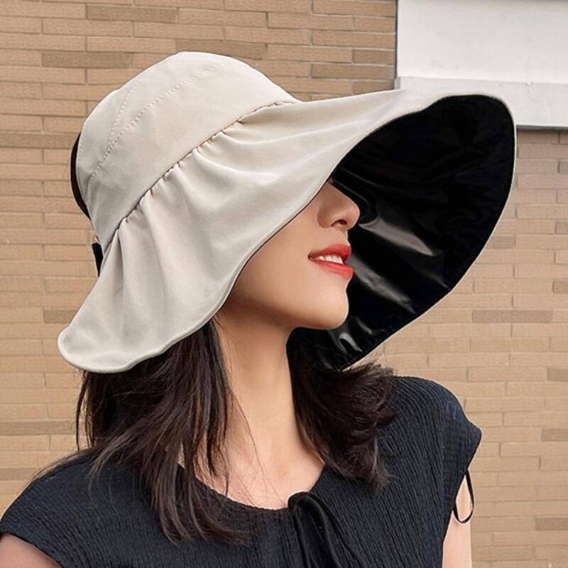 Women s Summer Shirring Big Brim Curly Hat Sun Cap C4580_Pink
Women s Summer Shirring Big Brim Curly Hat Sun Cap C4580_Pink